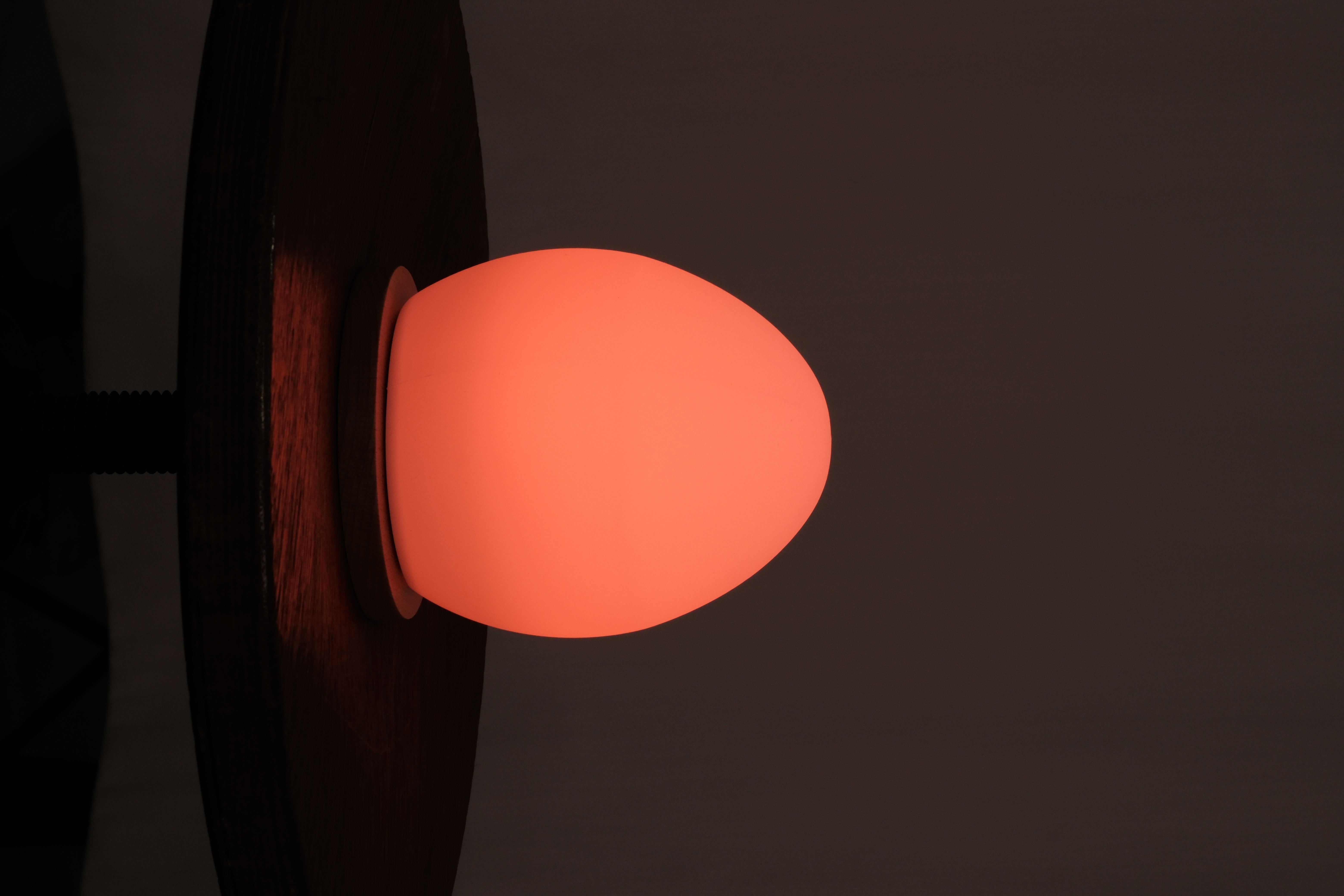 Lume glowing on a round table