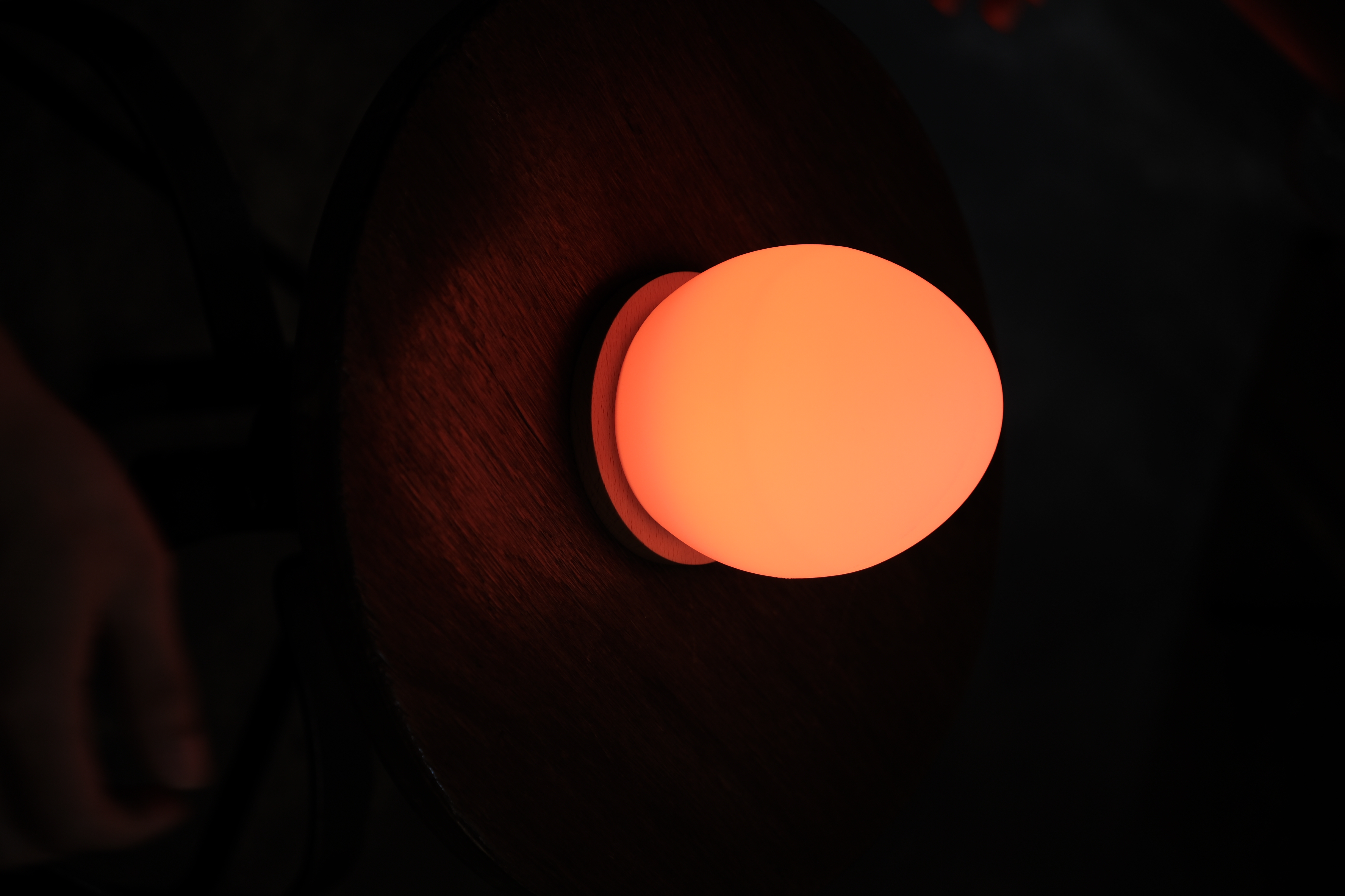 Owlnest Lume used during a nighttime routine
