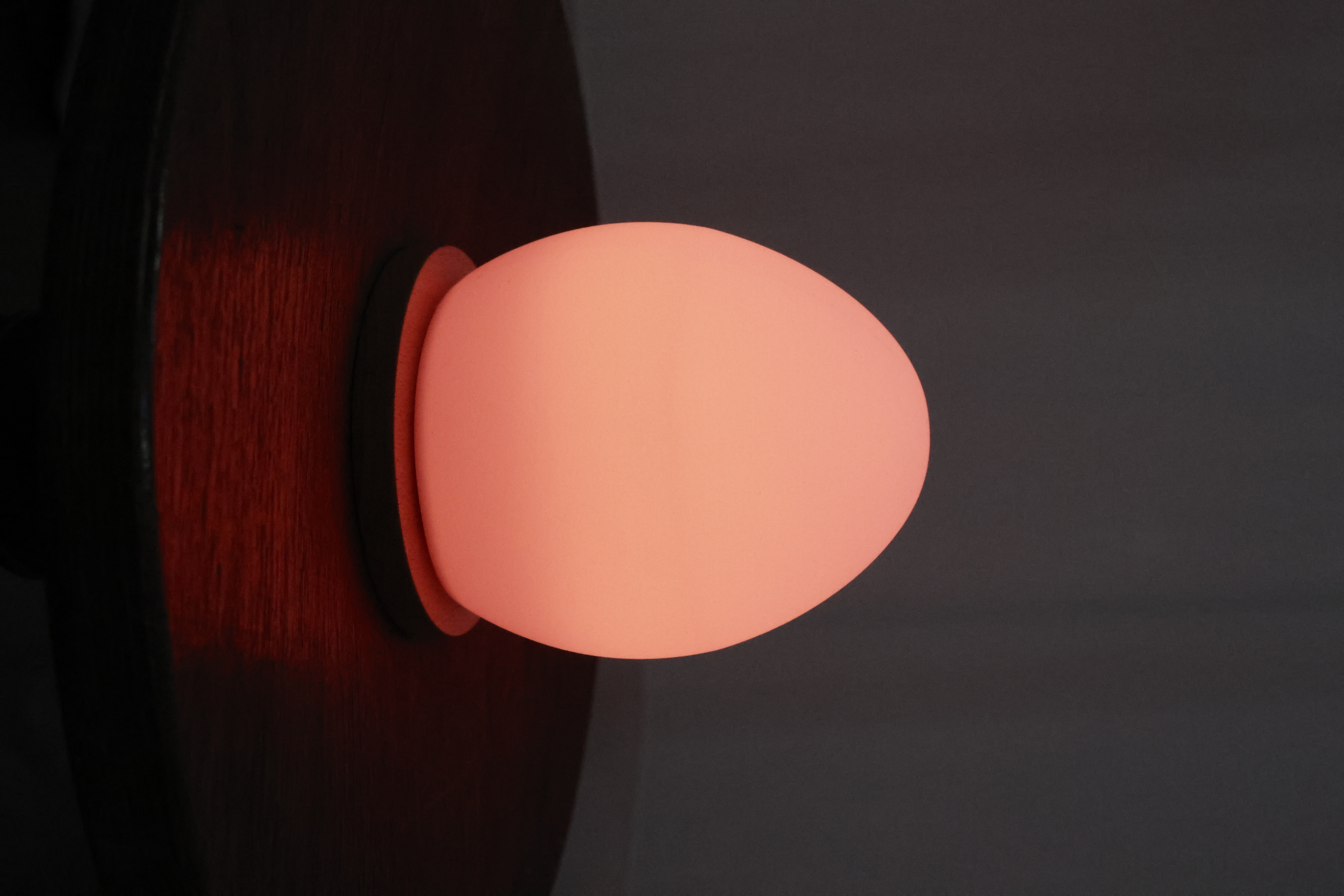 Lume glowing on a round table